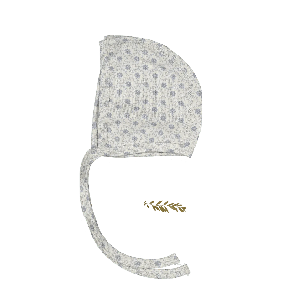 The Printed Bonnet - Emma Blue - Headgear, Pattern, Hat | Everetts Place