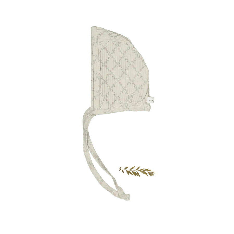 The Printed Bonnet - Lattice Pink - White, Headgear, Hat, Knit cap, Beanie | Everetts Place