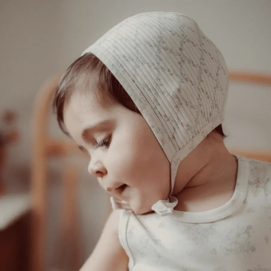 Lovely Littles The Printed Bonnet - Lattice Pink - 