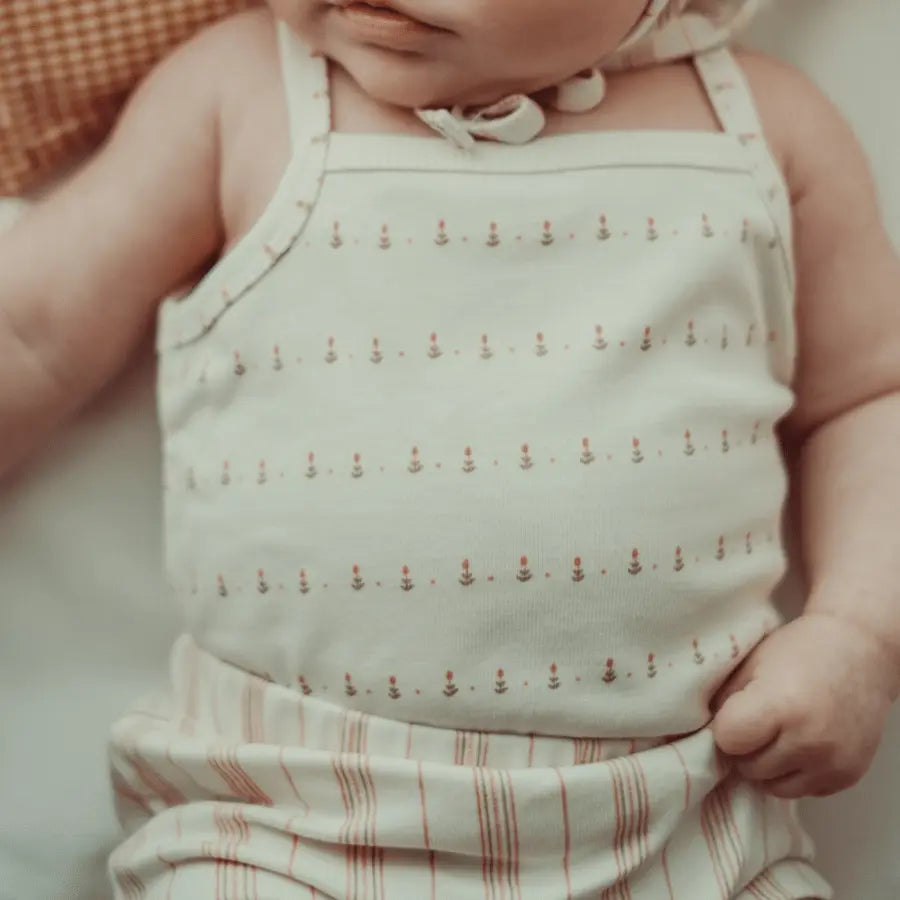 Lovely Littles The Printed Bonnet - Mist Stripe - 