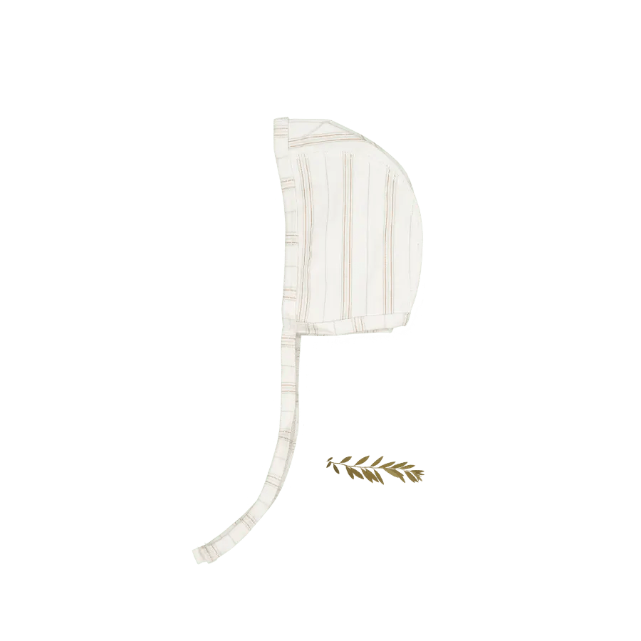Lovely Littles The Printed Bonnet - Mist Stripe - 