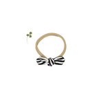 The Printed Bow - Stripe - Headpiece, Knot, Natural material, Headband, Silver | Everetts Place