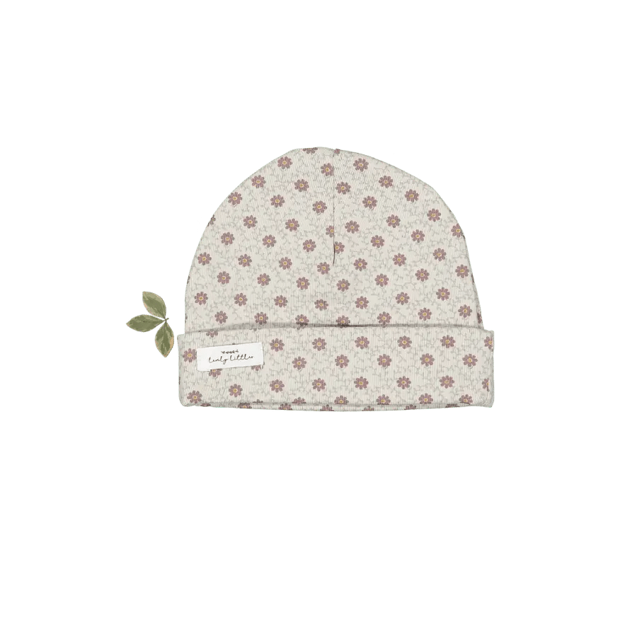 The Printed Hat - Emma Mauve - Knit cap, Beanie, Label, Motif, Hat | Everetts Place