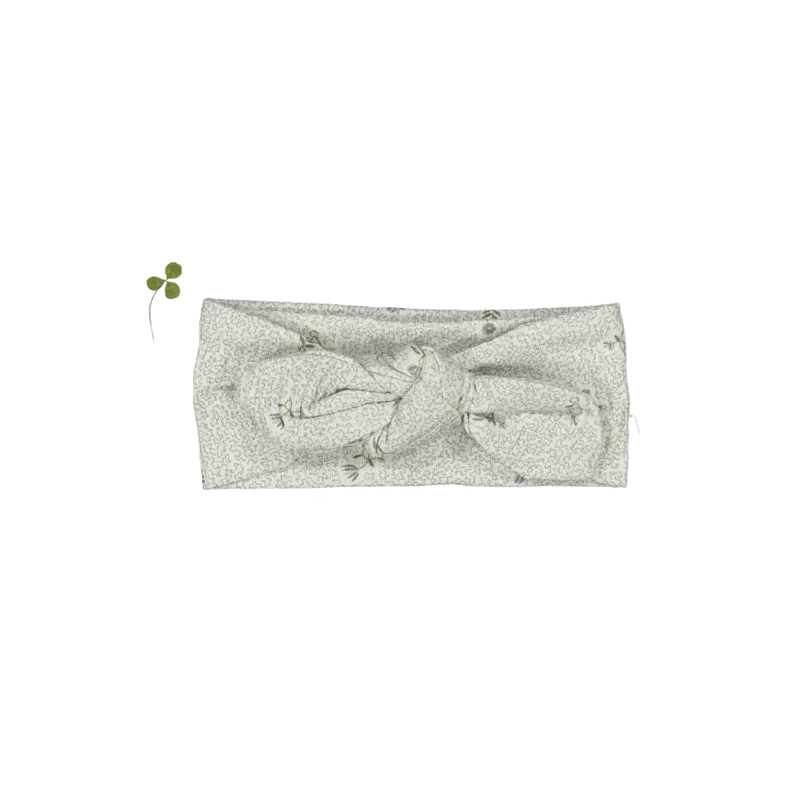 The Printed Headband - Dahlia Blue - White, Grey, Silver, Embellishment, Headpiece | Everetts Place