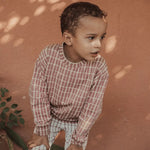Lovely Littles The Printed Legging - Mauve Check - 