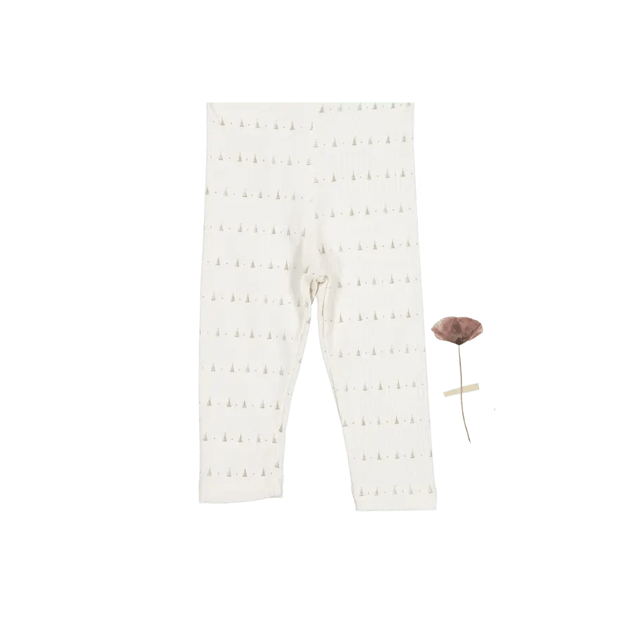 The Printed Legging - Mini Sailboat - White, Polka dot, Pattern, Button, Active Pants | Everetts Place