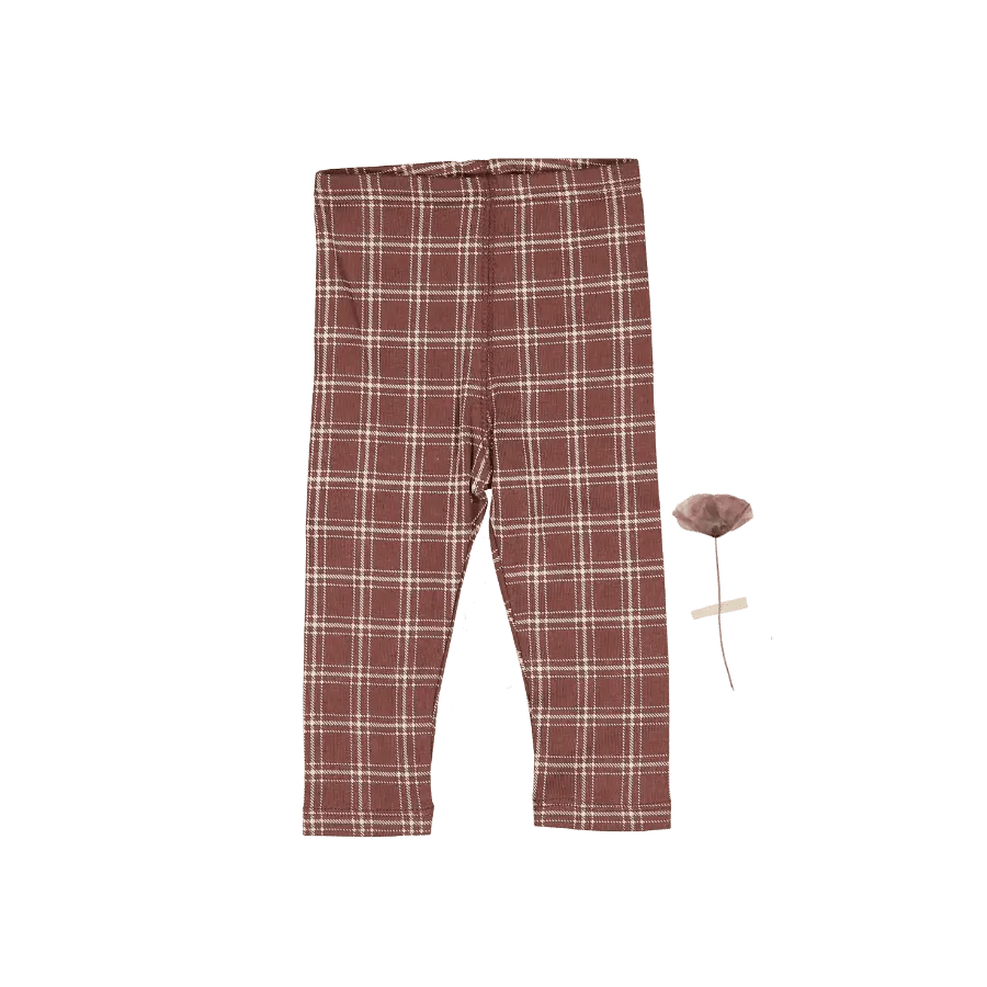 The Printed Legging -  Rustic Check - Textile, Fashion, Plaid, Tartan, Pajamas | Everetts Place