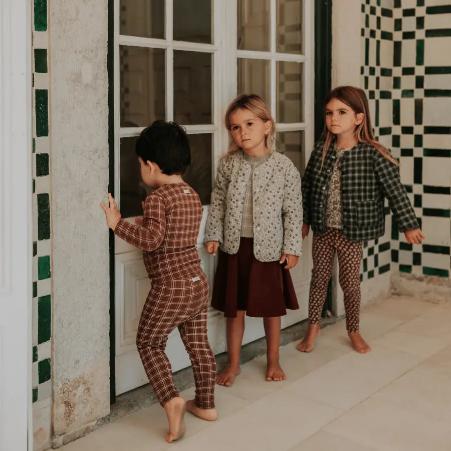 Lovely Littles The Printed Legging - Rustic Check - 