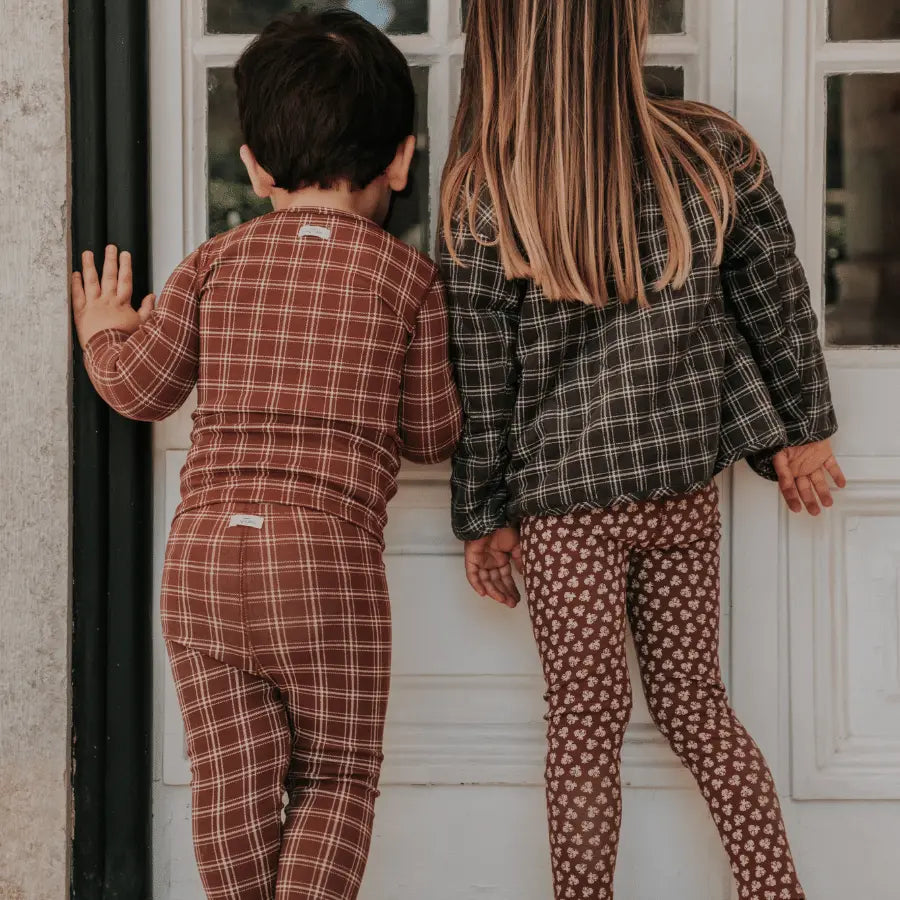 Lovely Littles The Printed Legging - Rustic Check - 