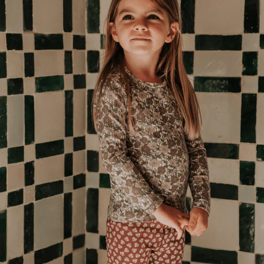 Lovely Littles The Printed Legging - Rustic Floral - 