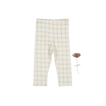 The Printed Legging - Tan Grid - White, Plaid, Design, Pattern, Scarf | Everetts Place