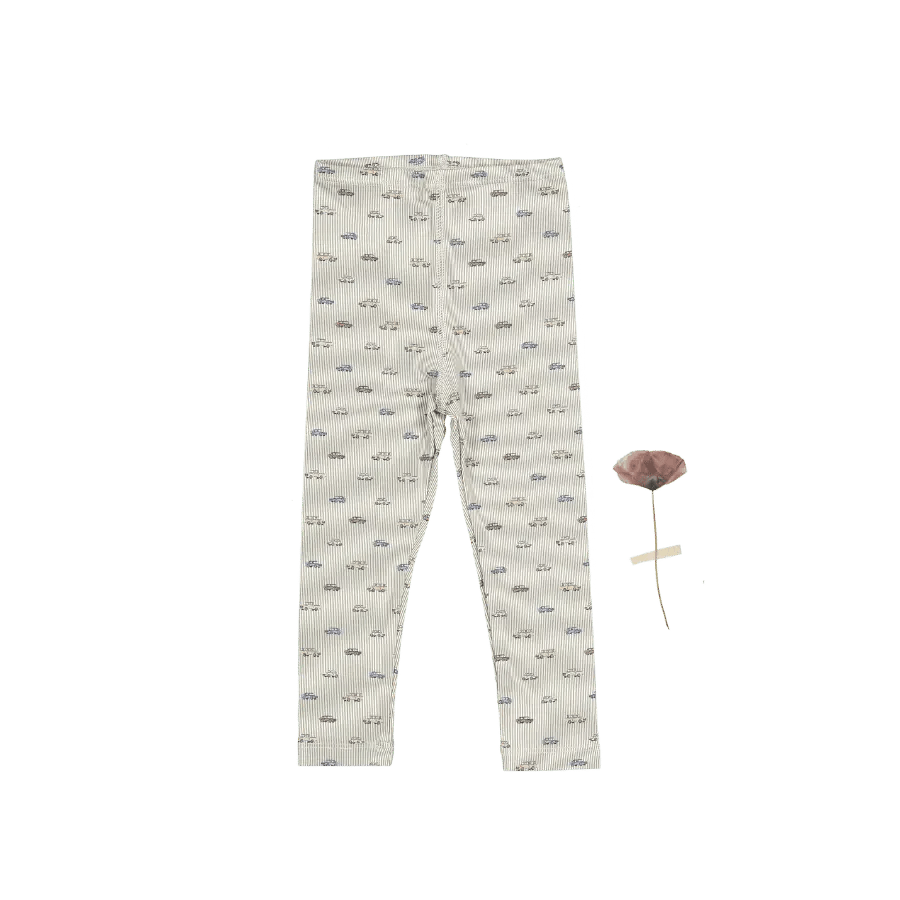 The Printed Legging - Vintage Car - White, Design, Pajamas, Pattern, Active Pants | Everetts Place