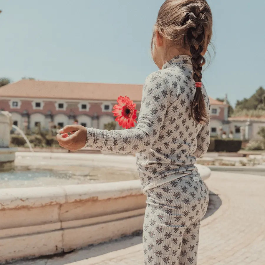 Lovely Littles The Printed Legging - Vintage Rose - 