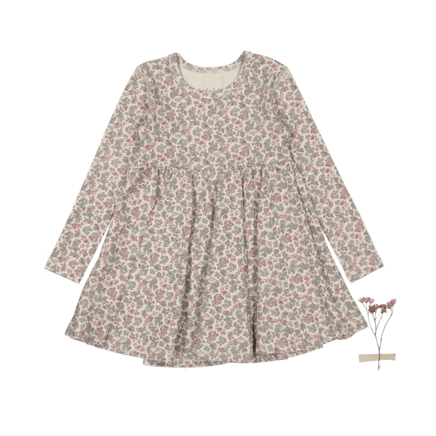The Printed Long Sleeve Dress - Fairy - Sleeve, Textile, One-piece garment, Day Dress, Pink | Everetts Place