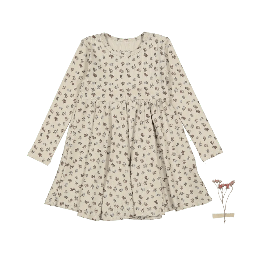 The Printed Long Sleeve Dress - Olivia - Sleeve, White, One-piece garment, Day Dress, Dress | Everetts Place