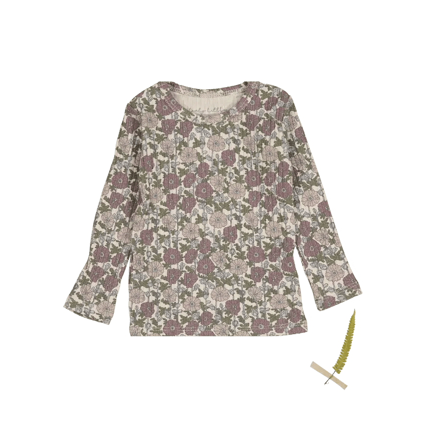 The Printed Long Sleeve Tee -  Ava - Sleeve, Textile, Fashion, Grey, Sweater | Everetts Place