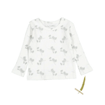 The Printed Long Sleeve Tee - Celia - Sleeve, White, Long-sleeved T-shirt, Sweater, Top | Everetts Place