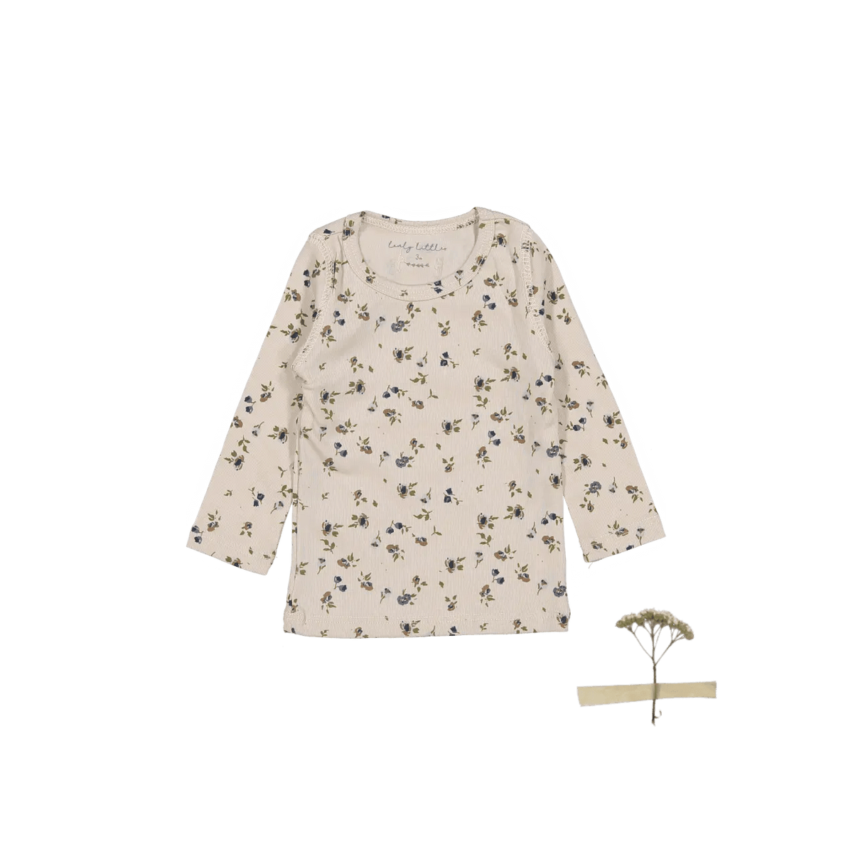 The Printed Long Sleeve Tee - Floral Sand - Long-sleeved T-shirt, Sweater, Pattern, Top | Everetts Place