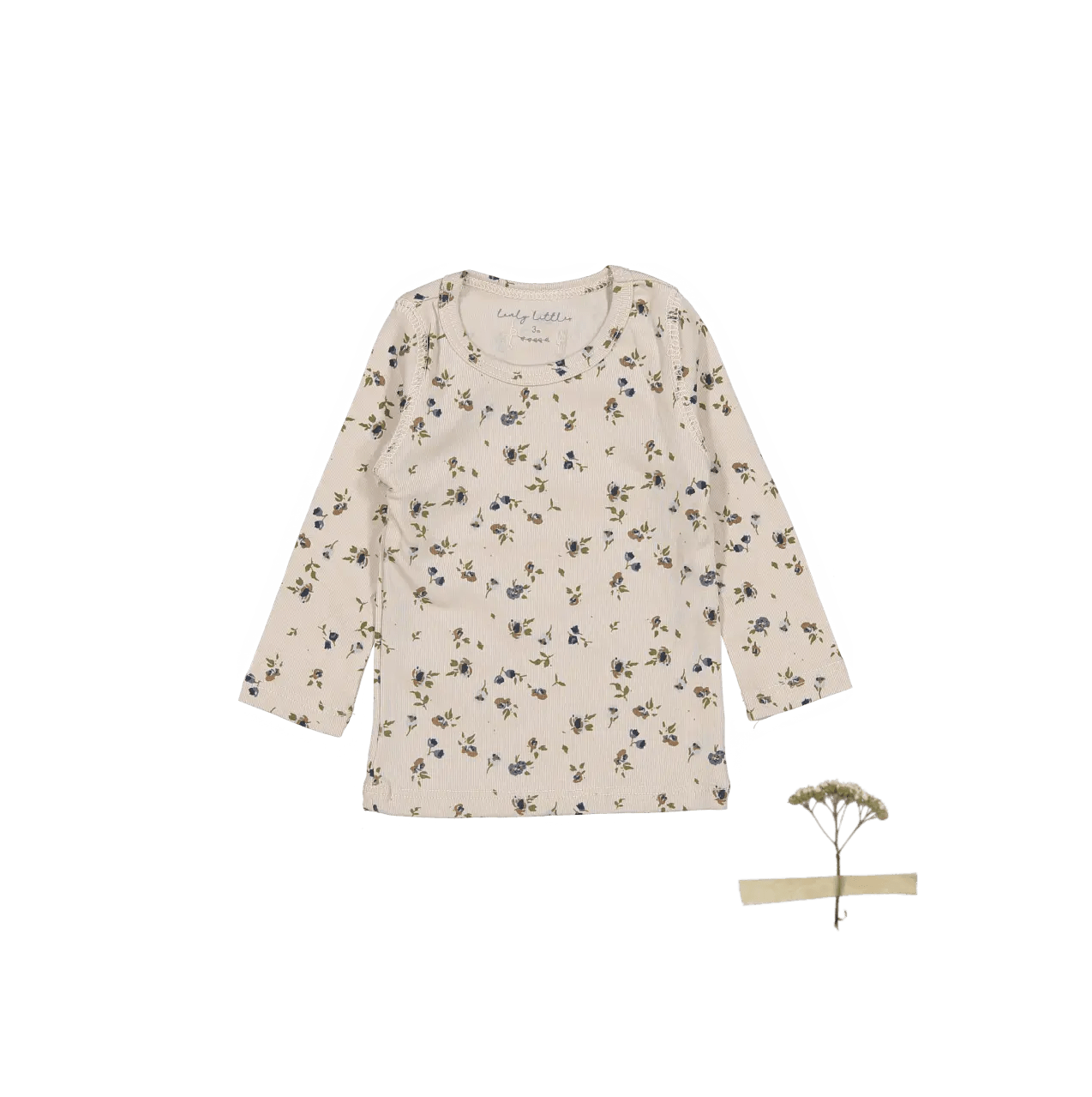 The Printed Long Sleeve Tee - Floral Sand - Long-sleeved T-shirt, Sweater, Pattern, Top | Everetts Place