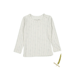 The Printed Long Sleeve Tee - Linear Leaf - Sleeve, White, Long-sleeved T-shirt, Active Shirt, Sweater | Everetts Place