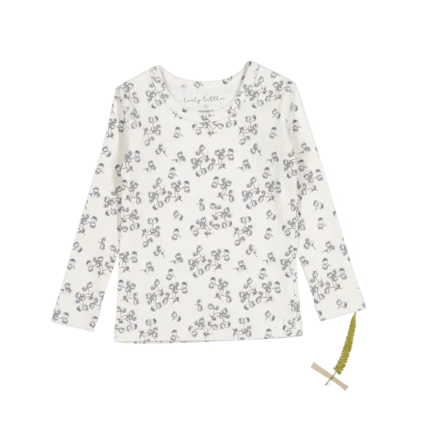 The Printed Long Sleeve Tee - Mintberry - Sleeve, White, Textile, Long-sleeved T-shirt, Sweater | Everetts Place