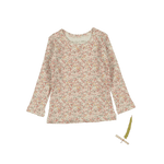 The Printed Long Sleeve Tee - Mist Floral - Sleeve, Textile, Pink, Long-sleeved T-shirt, Sweater | Everetts Place