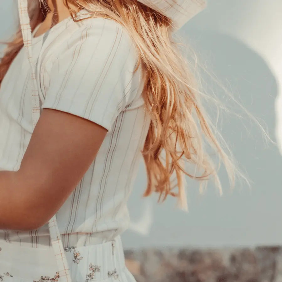 Lovely Littles The Printed Long Sleeve Tee - Mist Stripe - 