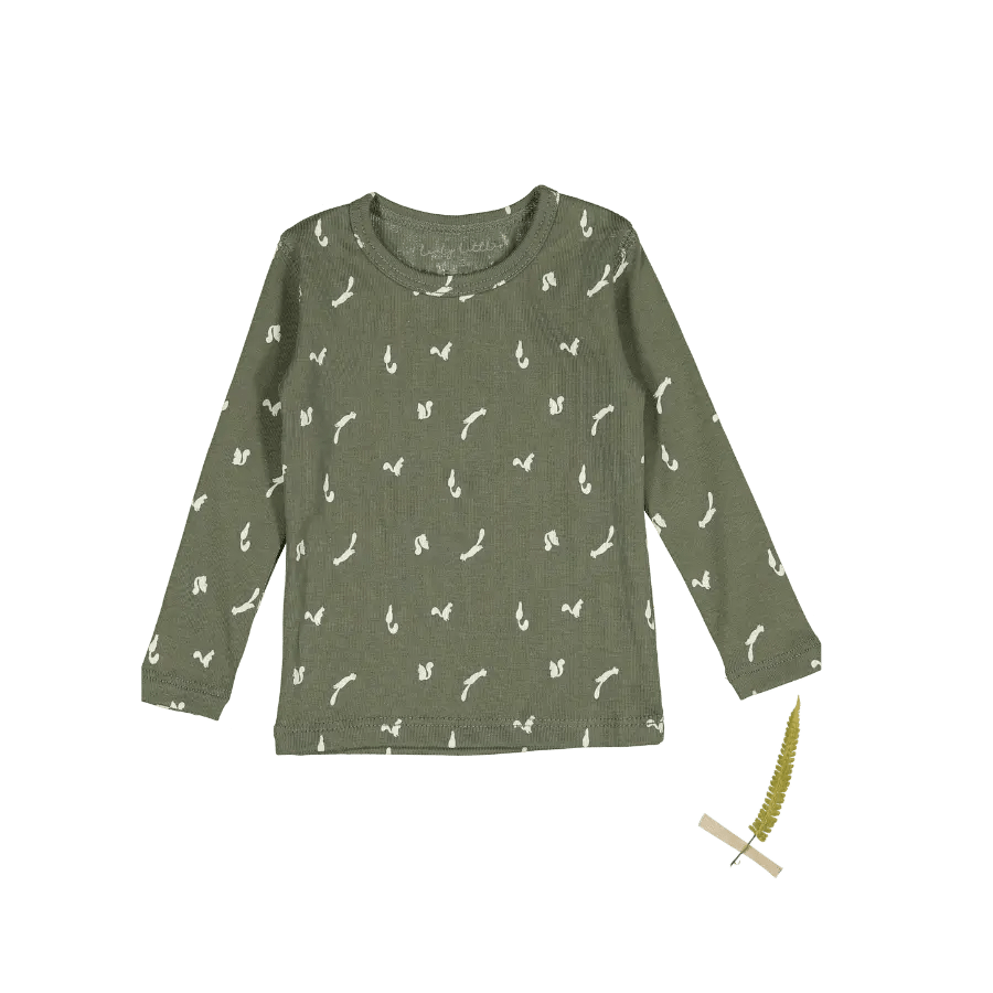 Lovely Littles The Printed Long Sleeve Tee - Squirrel - 
