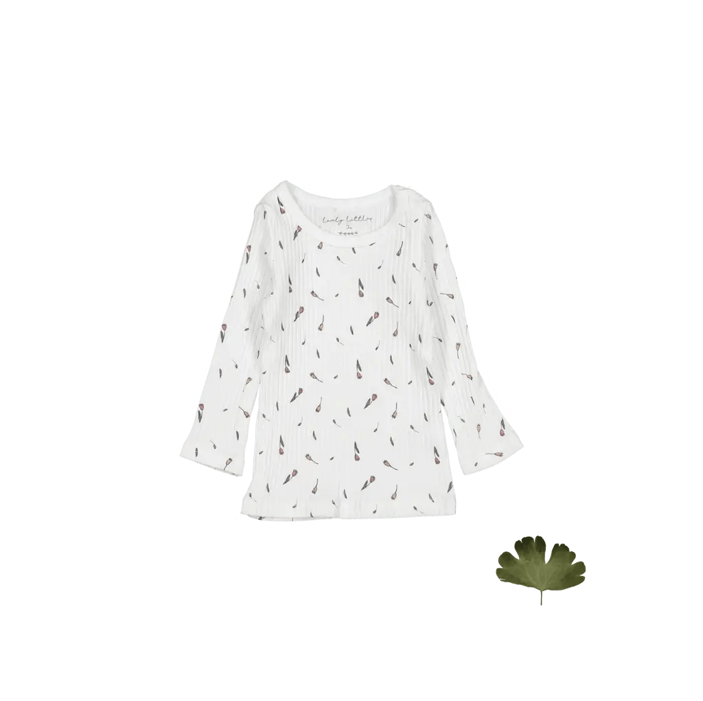 The Printed Long Sleeve Tee - Tulip - Sleeve, White, Long-sleeved T-shirt, Active Shirt, Sweater | Everetts Place