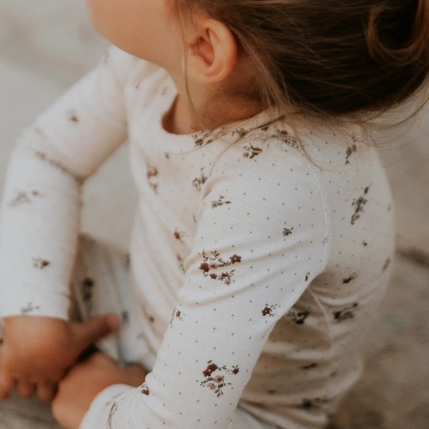 The Printed Long Sleeve Tee - Vintage Floral - Child, Baby & Toddler Clothing, Pink, Brown hair, Blond | Everetts Place