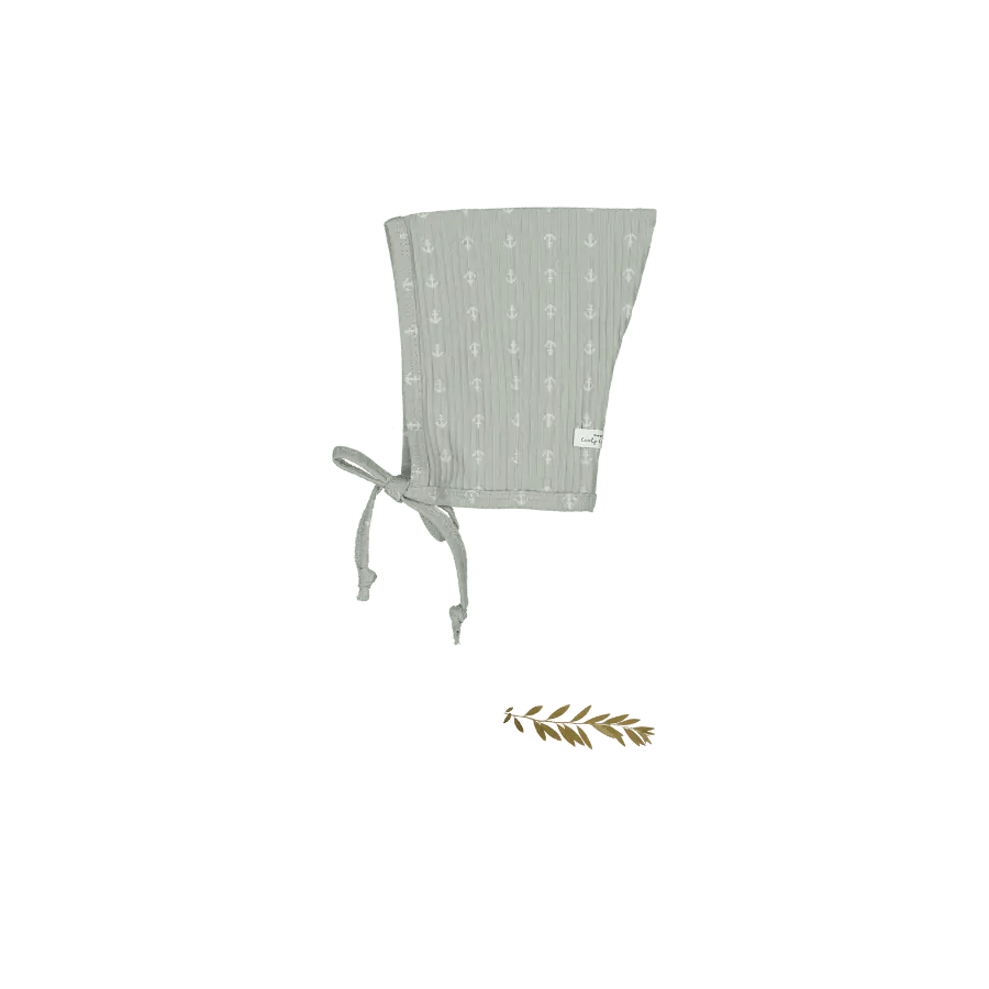 The Printed Pixie Bonnet - Anchor - White, Linens, Pattern, Bag | Everetts Place