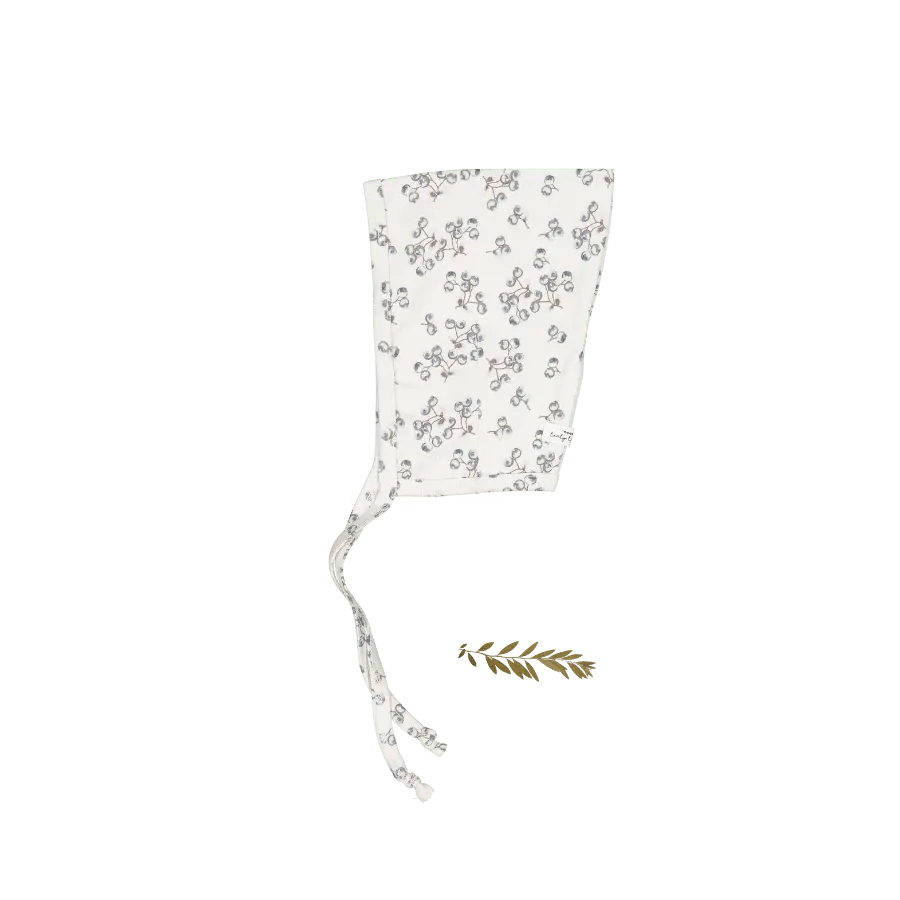 The Printed Pixie Bonnet - Mintberry - White, Linens, Scarf | Everetts Place