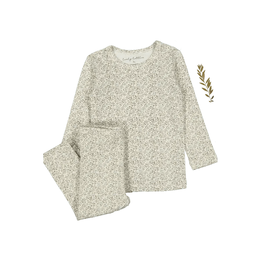 The Printed Set - Paige Blue - Sleeve, Textile, Long-sleeved T-shirt, Pattern, Pajamas | Everetts Place