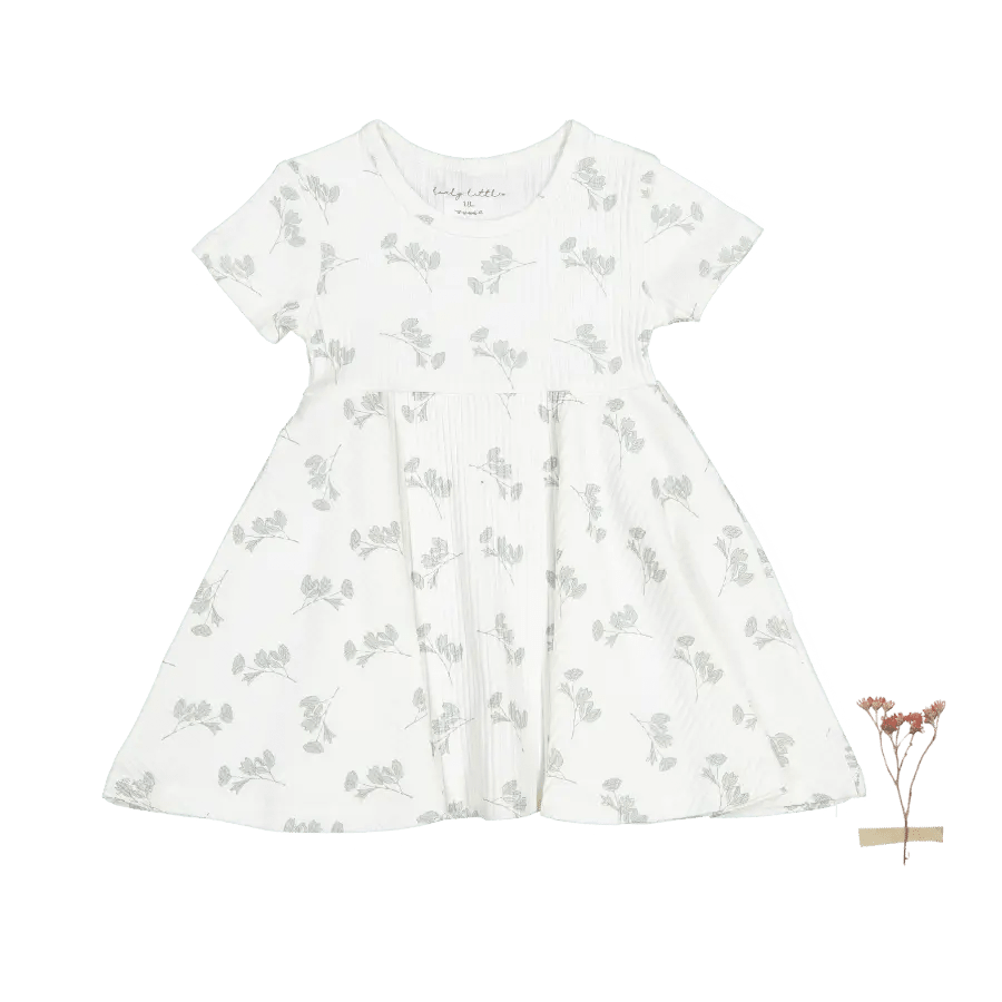 The Printed Short Sleeve Dress - Celia - Sleeve, White, Day Dress, One-piece garment, Baby & Toddler Clothing | Everetts Place