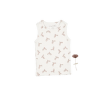 The Printed Tank - Lola - White, Sleeveless shirt, Undershirt, Active Tank, Active Shirt | Everetts Place