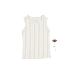 The Printed Tank - Mist Stripe - Sleeveless shirt, White, Textile, Undershirt, Vest | Everetts Place