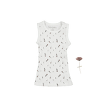 The Printed Tank - Tulip - Sleeveless shirt, White, Undershirt, Active Tank, Active Shirt | Everetts Place