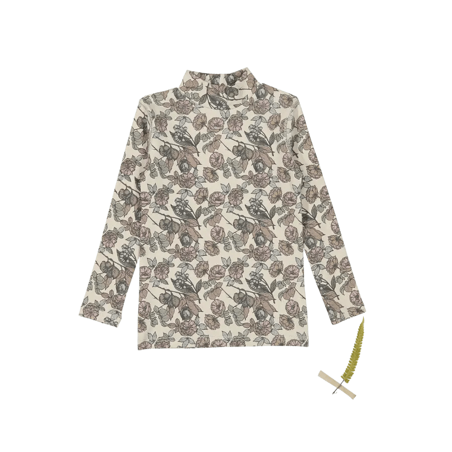 Lovely Littles The Printed Turtleneck - Magnolia - 