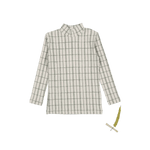 The Printed Turtleneck - Sage Check - Collar, Dress shirt, Button, Plaid, Tartan | Everetts Place