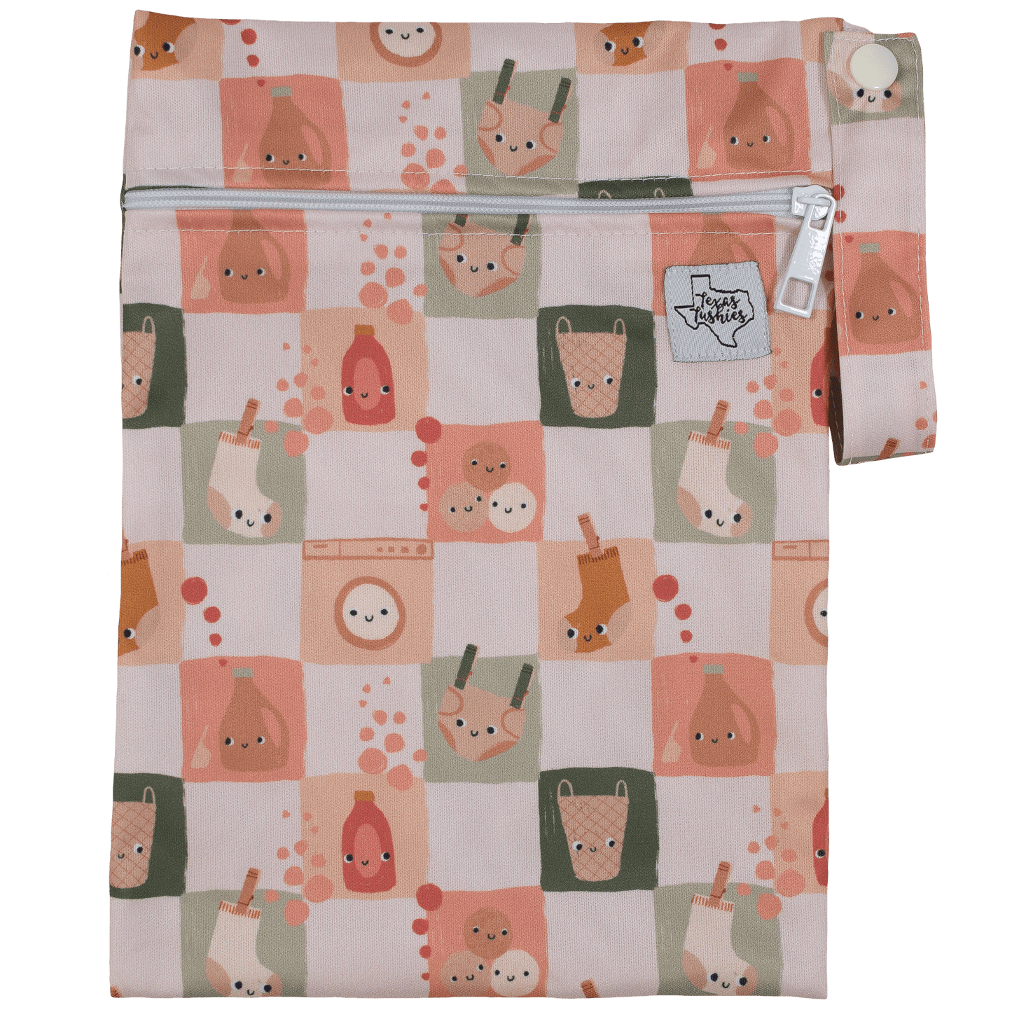 The Quick Trip Wet Dry Bag 10 Inches by 7 Inches Ideal for Cloth Diapers Texas Tushies