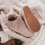 Little Love Bug Co. The Reagan organic leather baby moccasins.