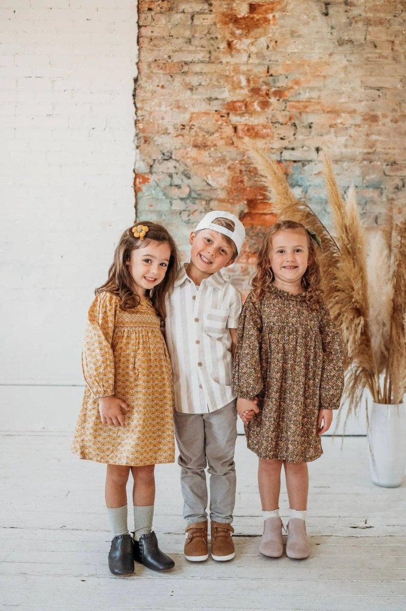 Little Love Bug Co. The Reagan Barefoot Boots with Easy Zipper for Comfortable Fit - 