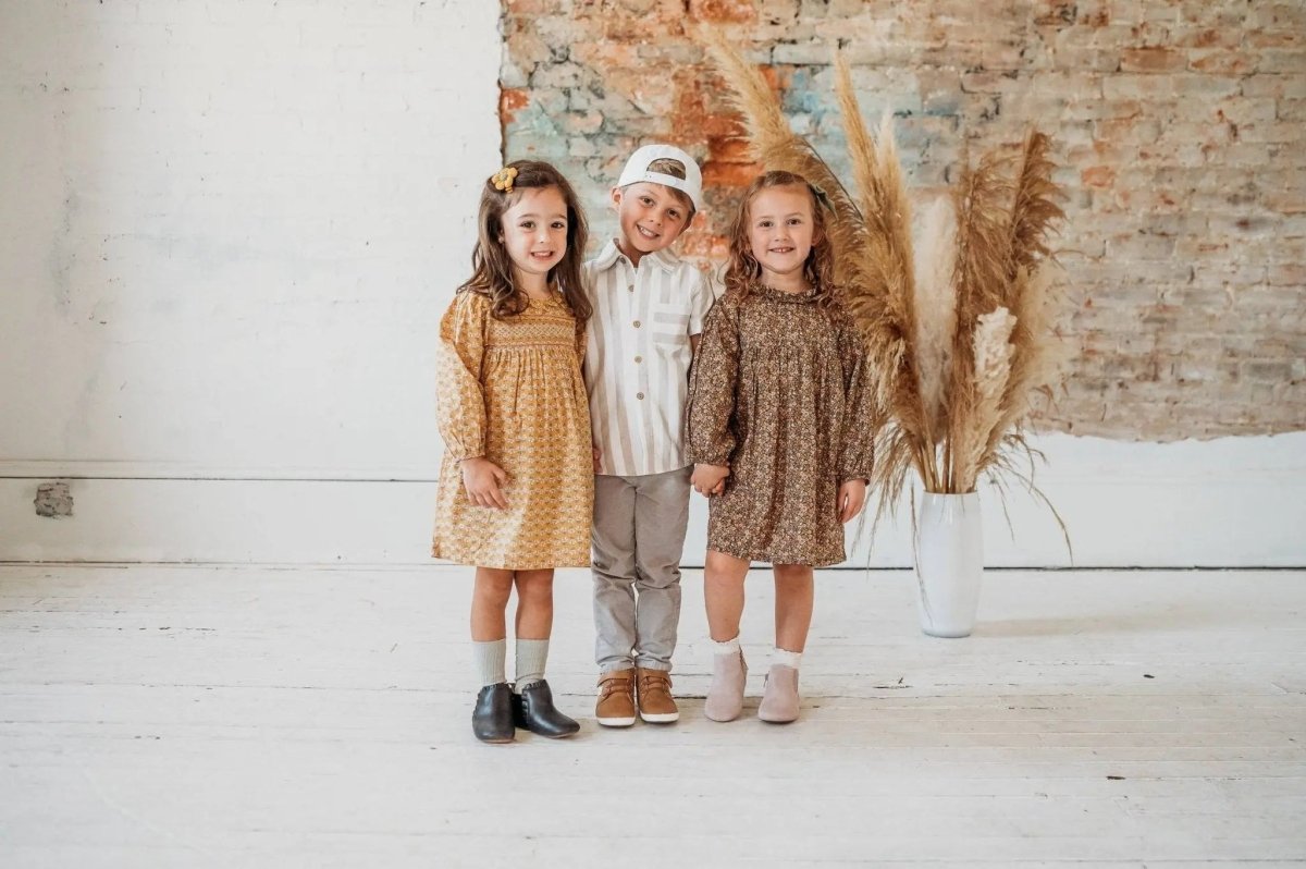 Little Love Bug Co. The Reagan Barefoot Boots with Easy Zipper for Comfortable Fit - 