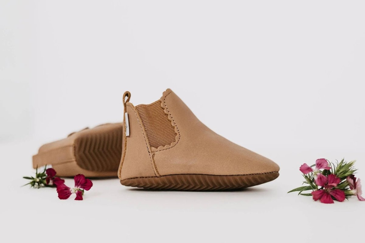 Little Love Bug Co. The Reagan Barefoot Boots with Easy Zipper for Comfortable Fit - 