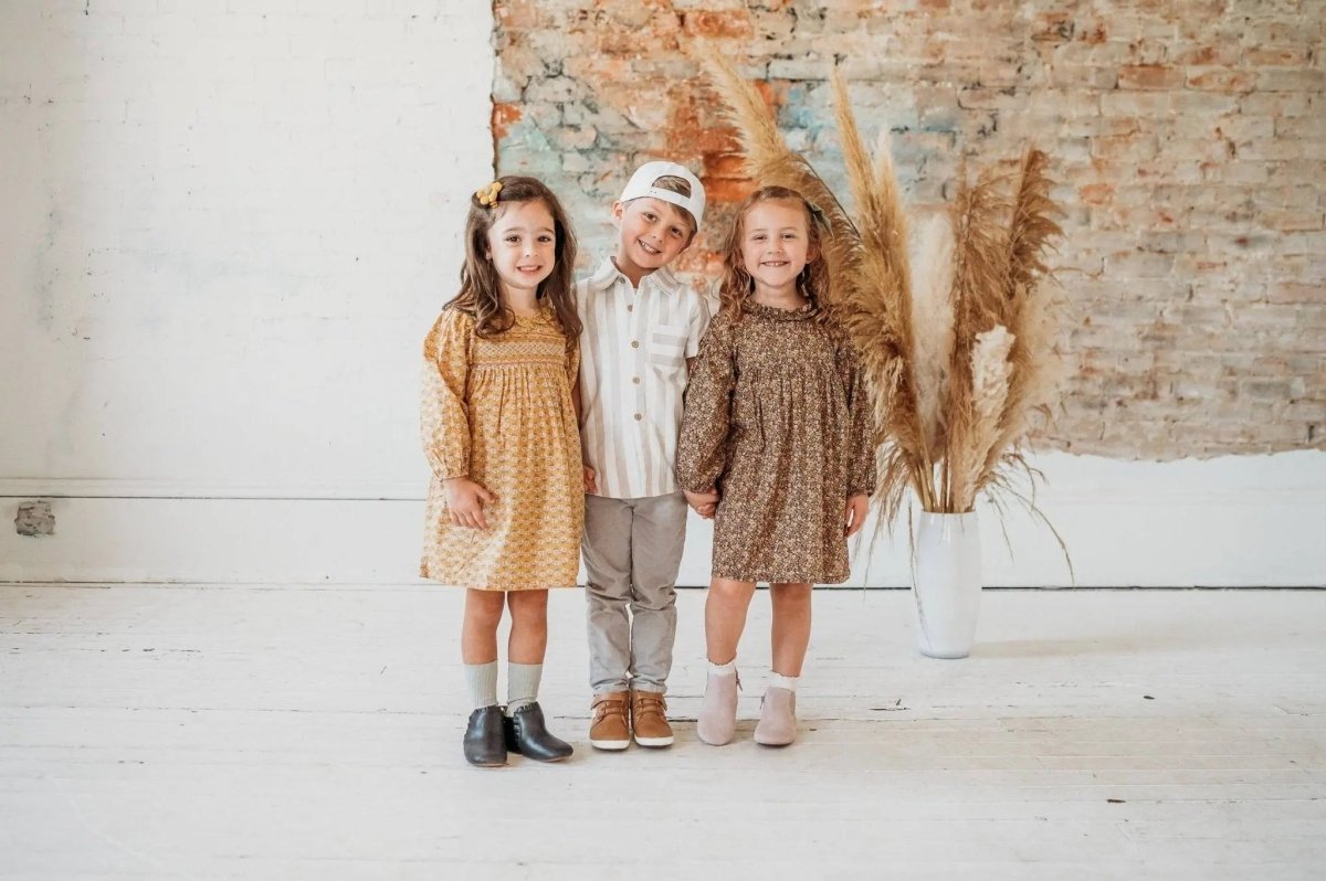 Little Love Bug Co. The Reagan Barefoot Boots with Easy Zipper for Comfortable Fit - 