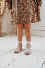 Little Love Bug Co. The Reagan Barefoot Boots with Easy Zipper for Comfortable Fit - 