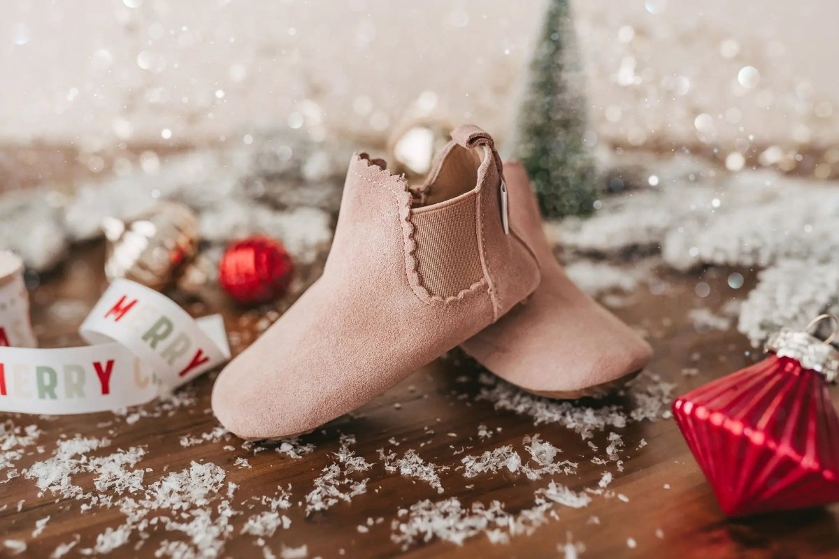 Little Love Bug Co. The Reagan Barefoot Boots with Easy Zipper for Comfortable Fit - 