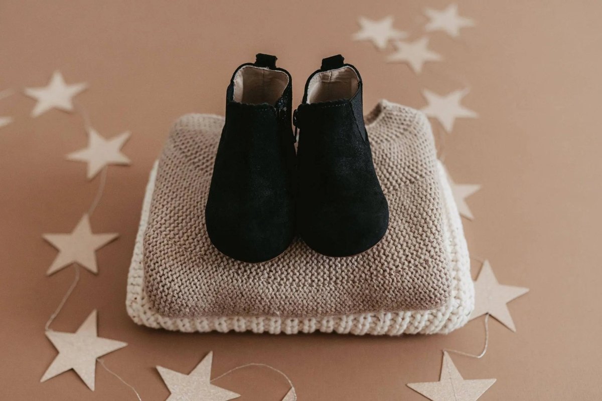 Little Love Bug Co. The Reagan Barefoot Boots with Easy Zipper for Comfortable Fit - 