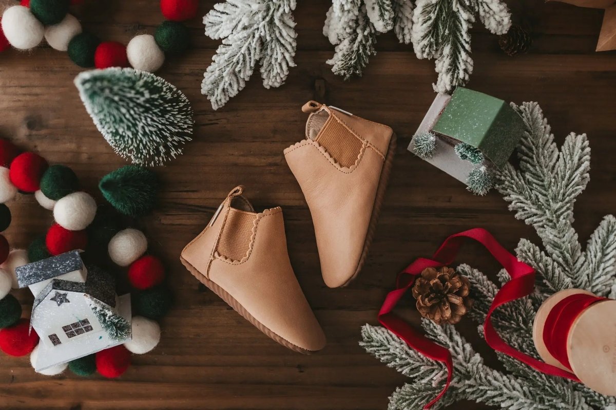 Little Love Bug Co. The Reagan Barefoot Boots with Easy Zipper for Comfortable Fit - 