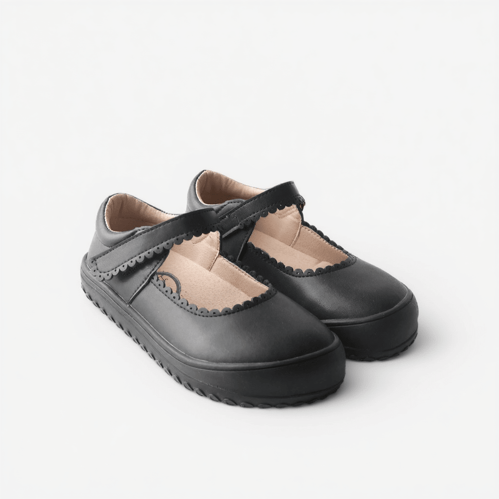 Black Premium Leather Shoes, Mary Jane by Little Love Bug Co.